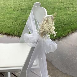 Dried Babys Breath Aisle Chair Posies 