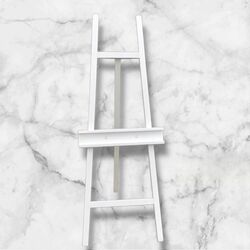 Easel   White Wooden Floor Easel 