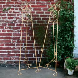 Easels   Gold Metal Floor Easel 