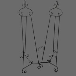 Easels   Ornate Metal Floor Easel   Black 