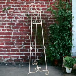 Easels   Ornate Metal Floor Easel   White