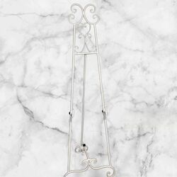 Easels   Ornate Metal Floor Easel   White