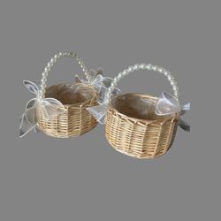 Flower Baskets   Pearl Handle