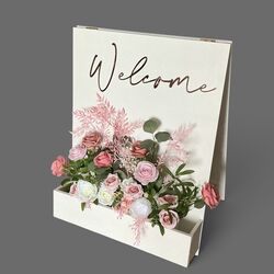 Flower Box Welcome Sign 