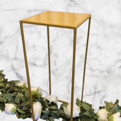Flower Display Stands   Gold with Tops 60 x 30cm 