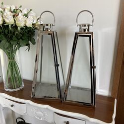 For Sale   Lanterns   Rose Gold or Silver Triangular   Large 