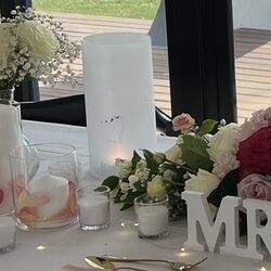 Frosted LED Illuminated Centrepieces 