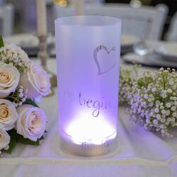 Frosted LED Illuminated Centrepieces 