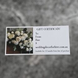 GIFT CERTIFICATE 