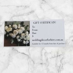 GIFT CERTIFICATE 