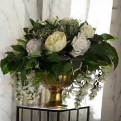 Gold Ceramic Comport Vase 