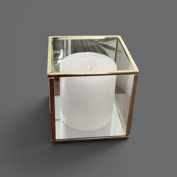 Gold Frame Candle Holder   Small 