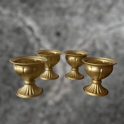 Gold Metal Comport Vase 