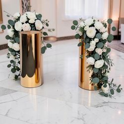 Gold Mirror Plinths 