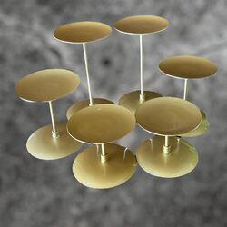 Gold Pillar Candle Holders