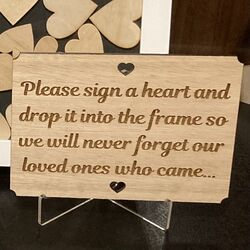 Guestbook Drop Box White Frame