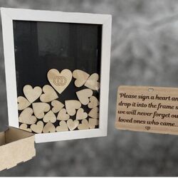 Guestbook Drop Box White Frame 