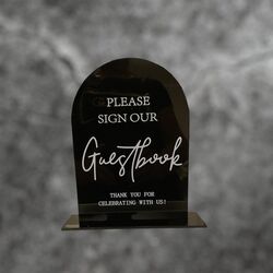 Guestbook Sign - Black Acrylic
