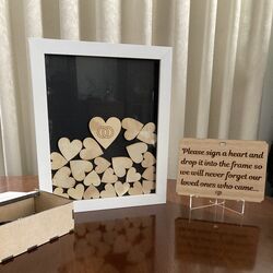 Heart Guestbook Frame Sign and Box 
