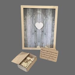 Heart Guestbook Rustic Set