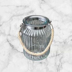 Hurricane Vases   With Jute Rope