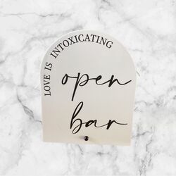White Arch - Open Bar - Sign