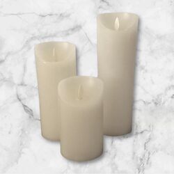 LED Candles   White Wax Candles 