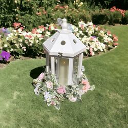 Lanterns  Large White Wooden 