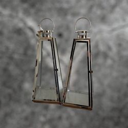Lanterns   Silver Triangular   Large 