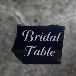 Marble - Bridal Table Sign - Black 