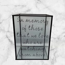 Memorial Candle Lantern   Black Frame 