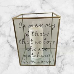 Memorial Candle Lantern   Gold Frame 