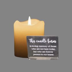 Memorial Table Sign   Clear Acrylic White