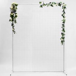 Mesh Flower Wall Frame - Rectangle/Square - White 