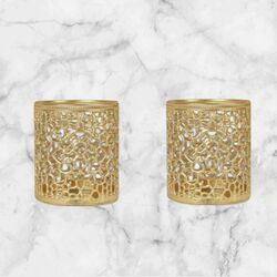 Moroccan Style Gold Tea Light Holders 