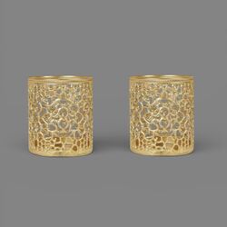 Moroccan Style Gold Tea Light Holders 