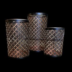 Moroccan Style Iron Candle Holders Set of 3