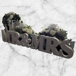 Mr + Mrs Letters   18cmH 