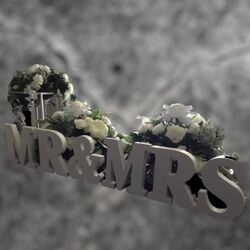 Mr & Mrs Letters - 18cmH 