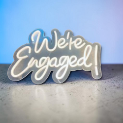 Neon Sign  Were Engaged 2 line 
