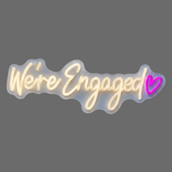 Neon Sign   Were Engaged 1 line 