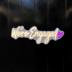 Neon Sign   Were Engaged 1 line 
