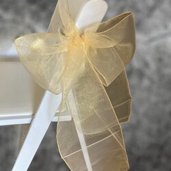 Organza Chair Sashes  Champagne 