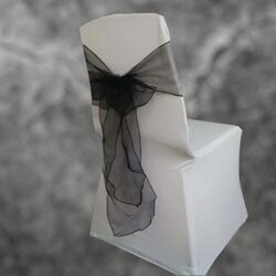 Organza Chair Sashes - Black 