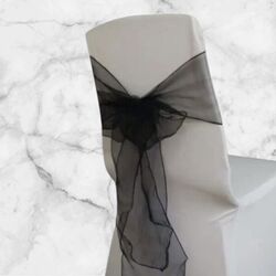 Organza Chair Sashes - Black 