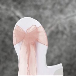 Organza Chair Sashes   Blush