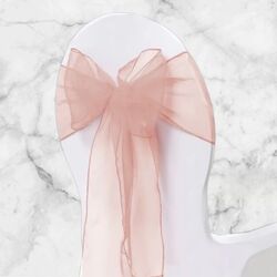 Organza Chair Sashes   Blush
