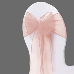 Organza Chair Sashes   Blush