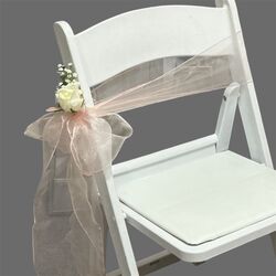 Organza Chair Sashes   Blush