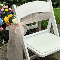 Organza Chair Sashes   Blush